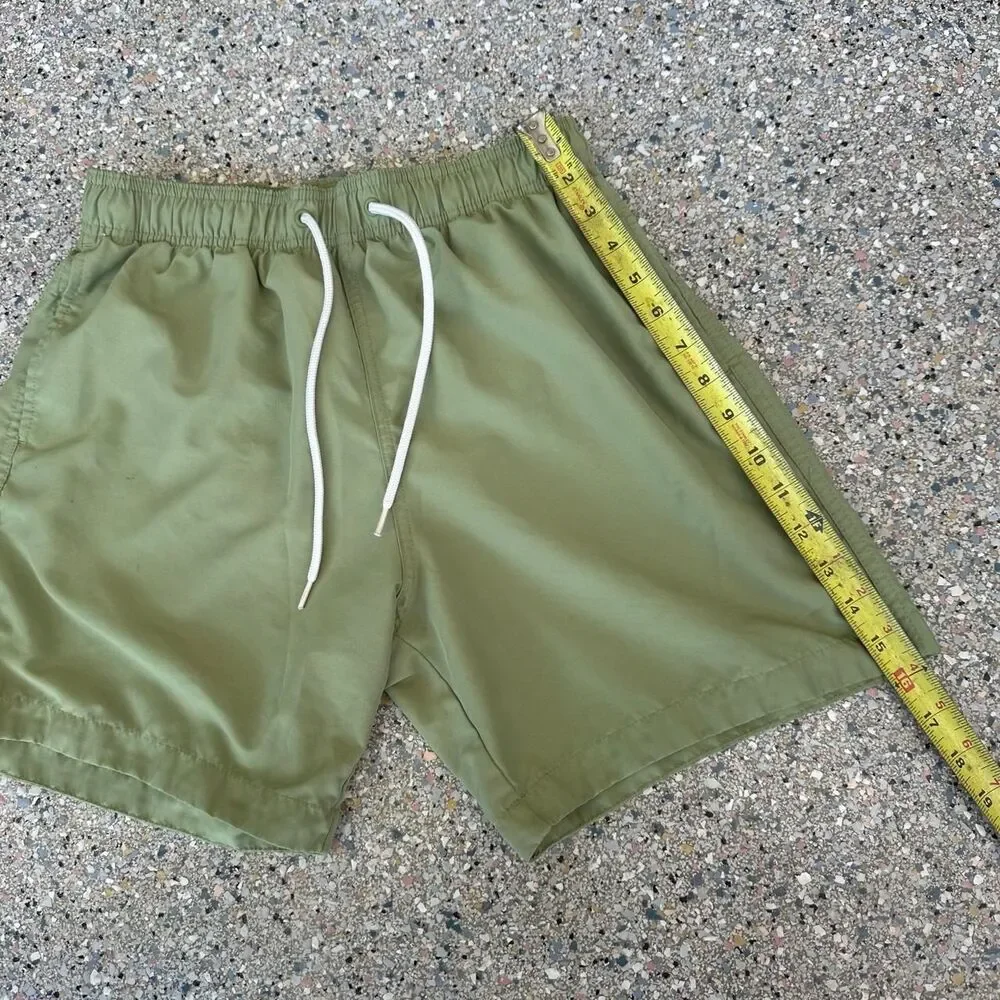 H&M Men’s Small S Activewear Drawstring Beachwear Shorts Sage Green